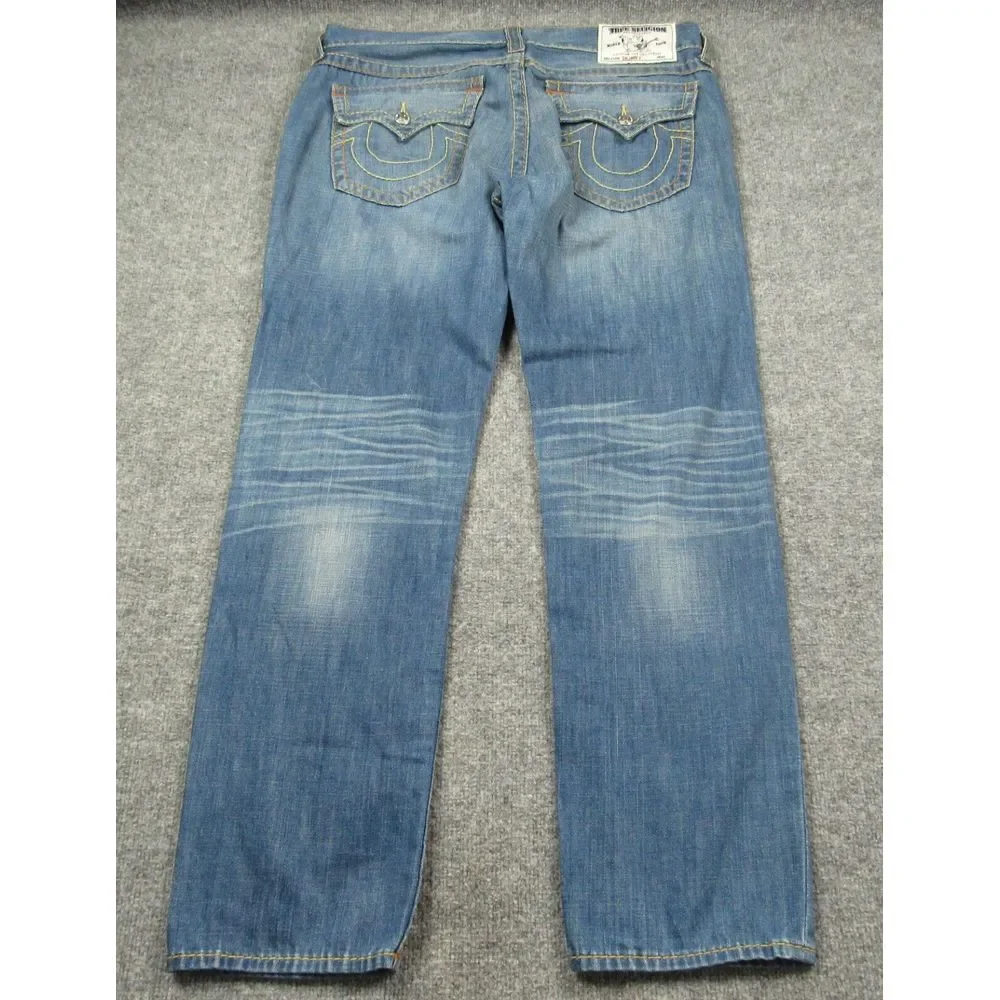 True Religion Jeans‎ Men 38x32 Skinny Denim Flap Pocket Y2k CXLM Dragonfish